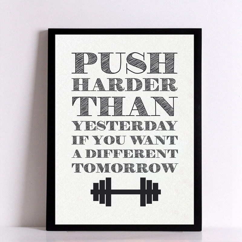 Motivational Fitness Quote Wall Art Poster Modern Home Gym Canvas Prints Inspirational Workout Decor Picture - 6