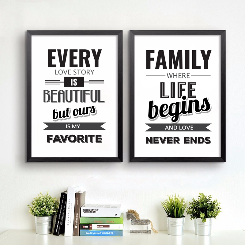 Romantic Love Story Canvas Print Poster Beautiful Family Quote Wall Art For Home Decor - 1