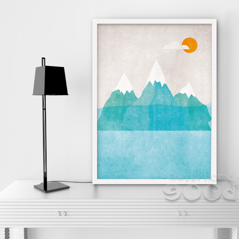 Vintage Mountain Canvas Art Print Painting Poster Wall Pictures Home Nursery Ye107 - 4