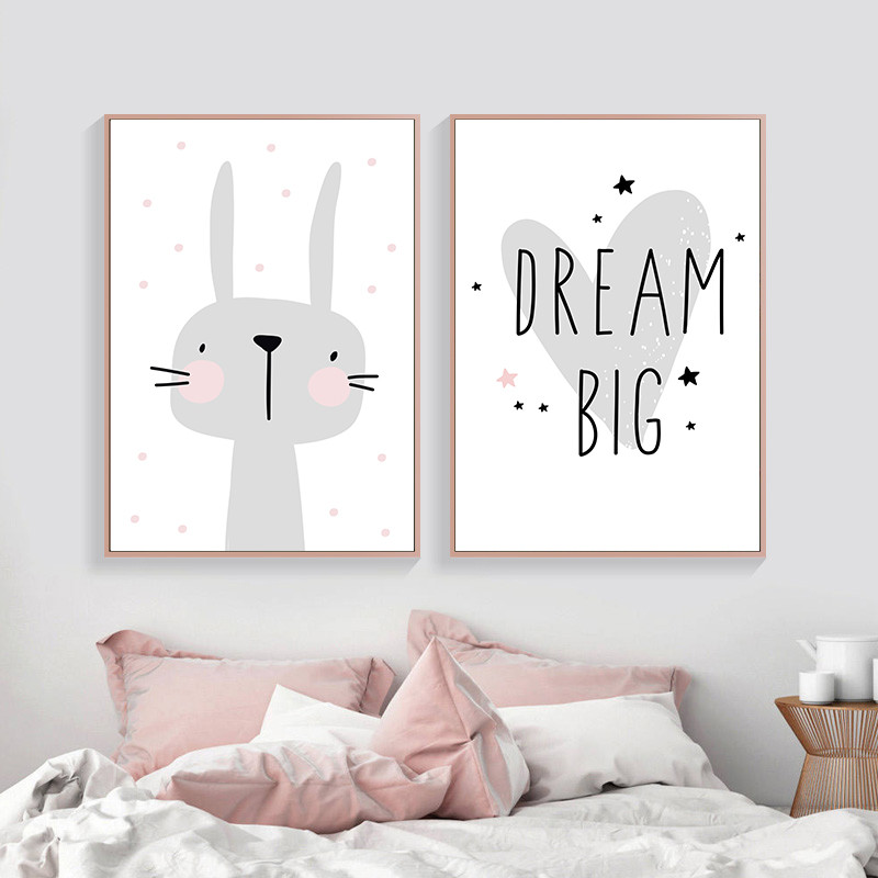 Highdefinition Dream Big Love Themed Modern Canvas Wall Art Print Poster For Room Decor Hd2411 - 1