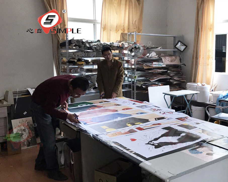 Oil Painting Canvas Abstract Colorful Buddha Head Wall Art Decorative Pictures Living Room - 5