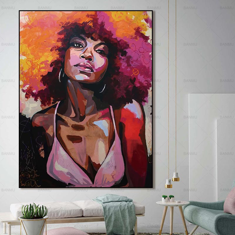 Wall Art Pictures Canvas Painting Poster Prints Colorful People On No Frame Home - 4