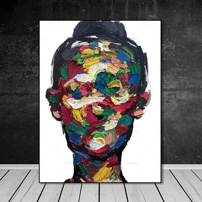 Wall Art Pictures Canvas Painting Poster Prints Colorful People On No Frame Home - 6