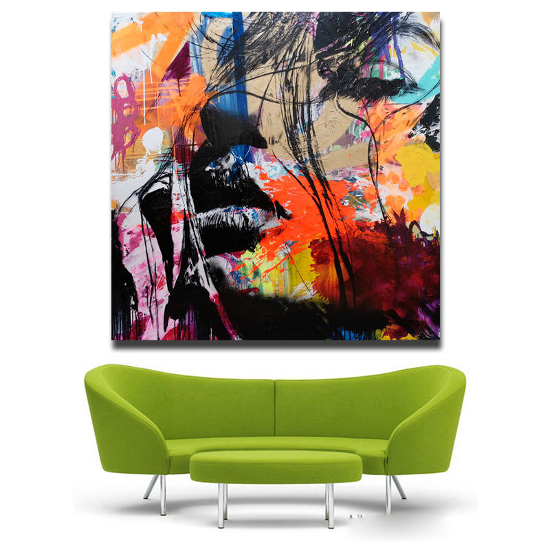 Prints Oil Paintings Modern David Bowie Painting Wall Abstract Color Portrait On Canvas Living Room - 2