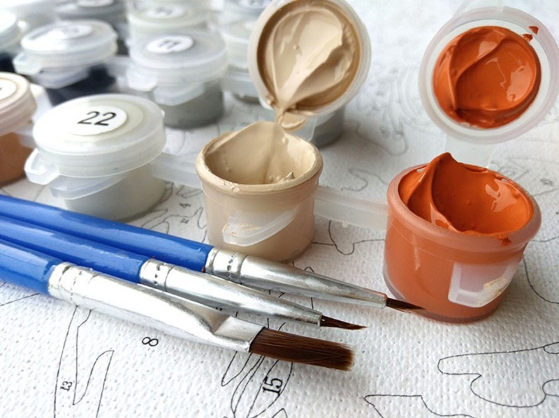 Tree Golden Leaves Painting By Numbers Paint Number Coloring Home Picture Oil Canvas - 3