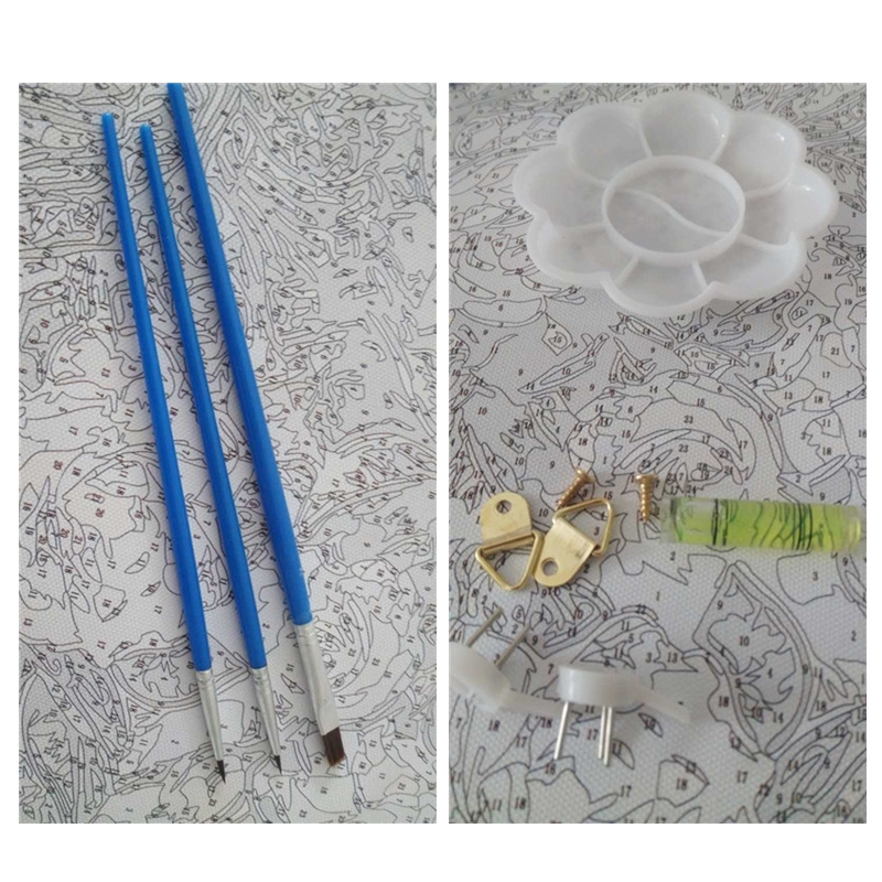 Tree Golden Leaves Painting By Numbers Paint Number Coloring Home Picture Oil Canvas - 4