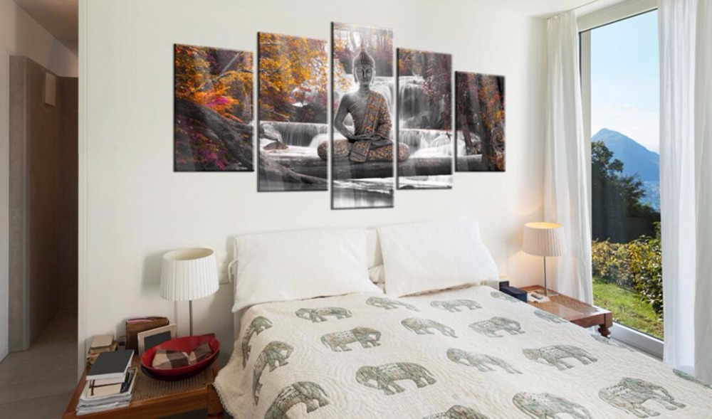 Buddha Canvas Print Modern Abstract Zen Art Painting Home Decorationcolor:greenyellowpurplesize:2 No Frame - 5