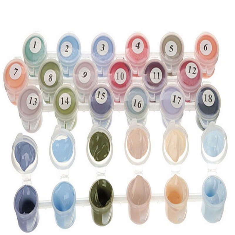 Handwork Train Departure Picture On Canvas Acrylic Paints Painting By Numbers Vintage Home Wall Art Pictures E318 - 2