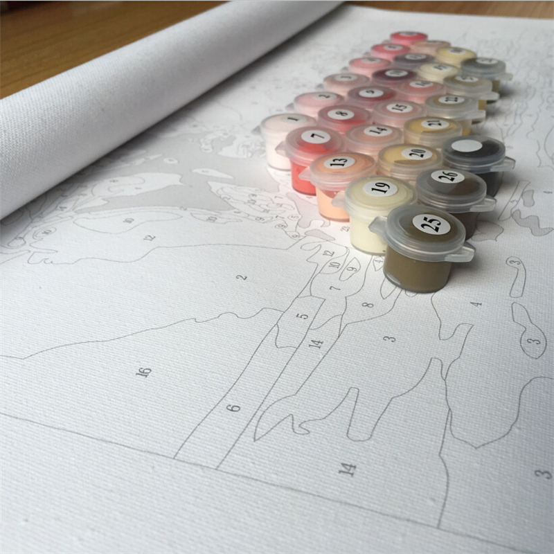 Abstract Framed Oil Paint Painting By Numbers Coloring Colorful Animals Home 4050cm Gx4228 - 6