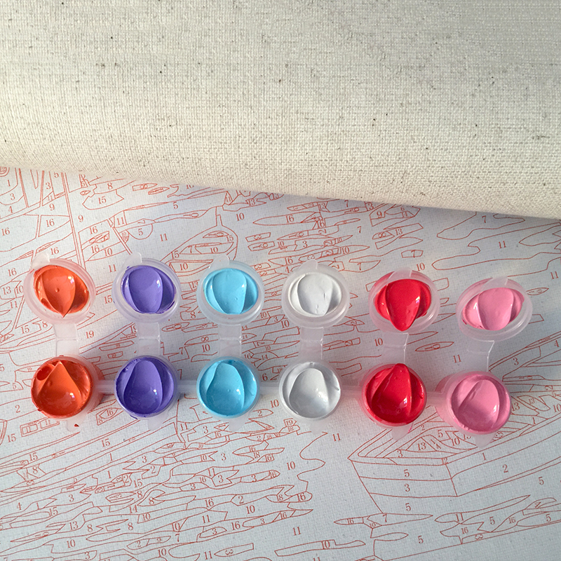 Pink Flamingo Coloring By Numbers Canvas Oil Painting Crafts Decorative Pictures Hand Acrylic Paint - 5