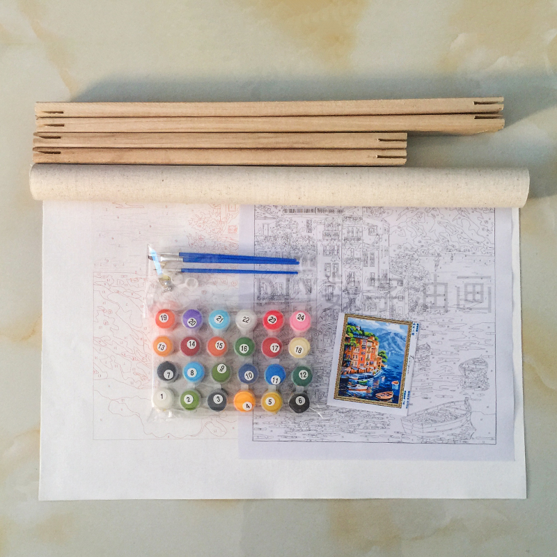 Pink Flamingo Coloring By Numbers Canvas Oil Painting Crafts Decorative Pictures Hand Acrylic Paint - 6