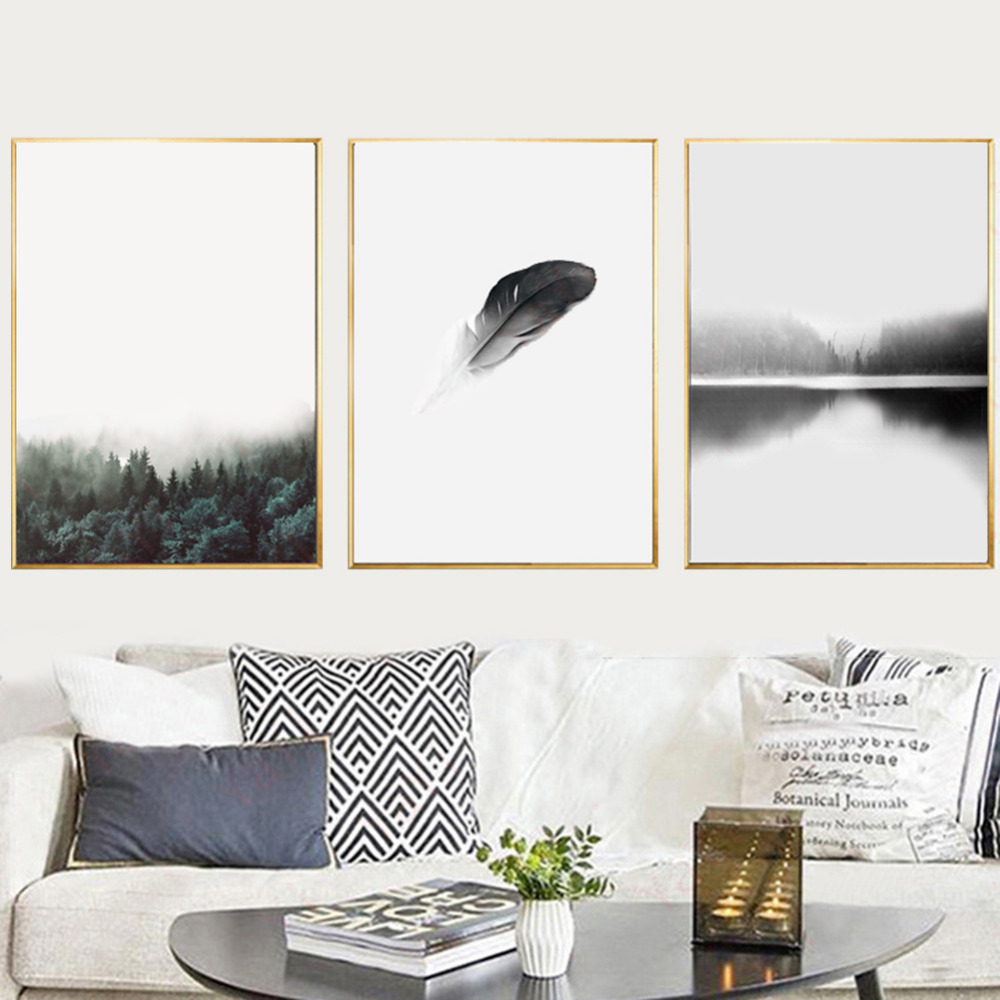 Black White Sweet Dream Canvas Wall Art - Minimalist Nordic Quote Poster Print For Living Room & Bedroom Decor