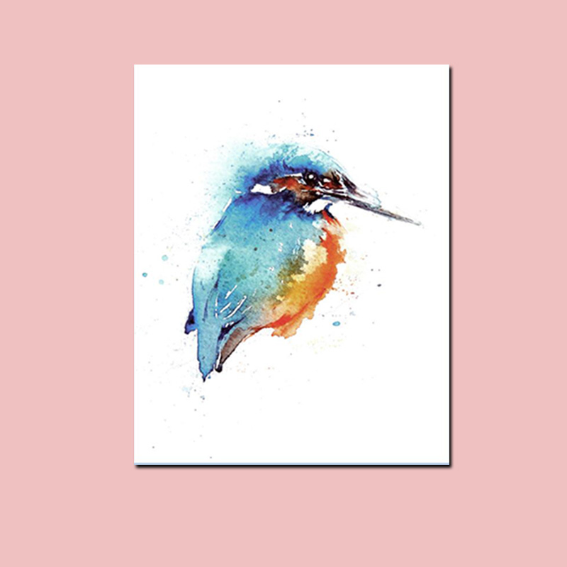 Abstract Parrot Watercolor Print Oil Painting Canvas Art Animal Wall Dcor For Living Room Birdonbranches Design - 11