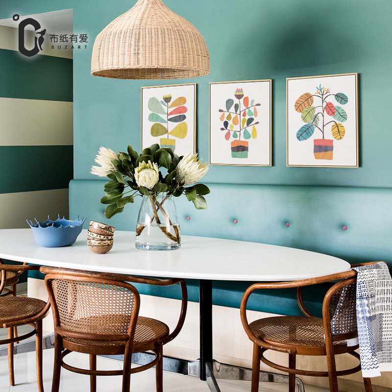 Colorful Flowers Modern Style Wall Art Canvas Painting Posters Prints No Frame - 2