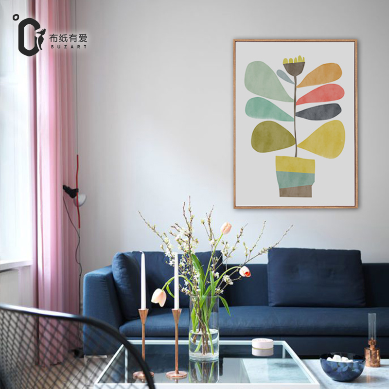 Colorful Flowers Modern Style Wall Art Canvas Painting Posters Prints No Frame - 3