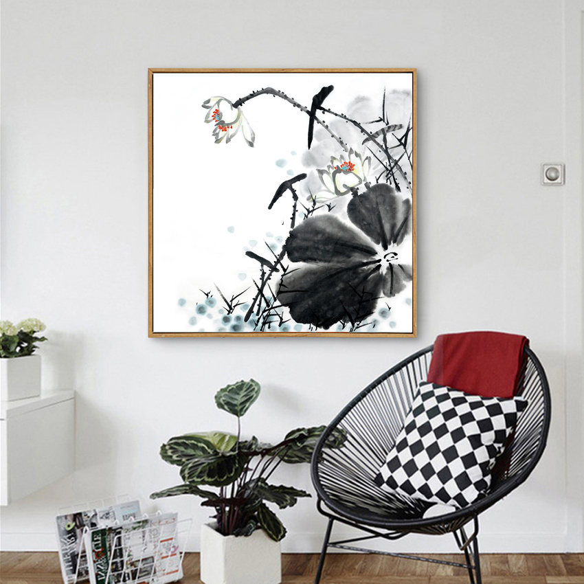 Vintage Chinese Landscape Paintings Ink Painting Style Canvas Art Print Home On Wall - 5