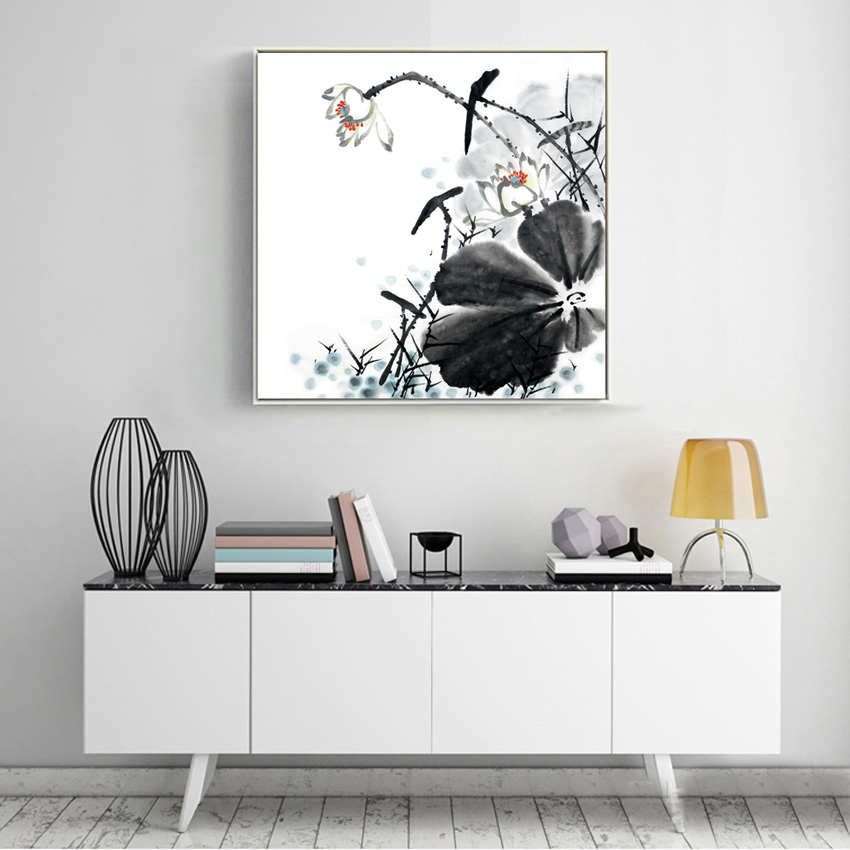 Vintage Chinese Landscape Paintings Ink Painting Style Canvas Art Print Home On Wall - 6