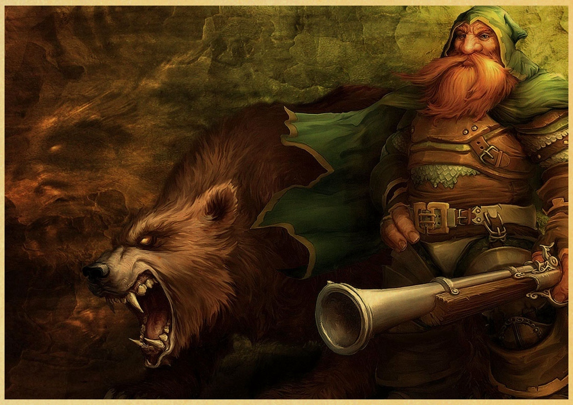 Game World Wow Poster Boys' Room Kraft Paper Warcraft Wallpaper Vintage Posters Home Wall - 2