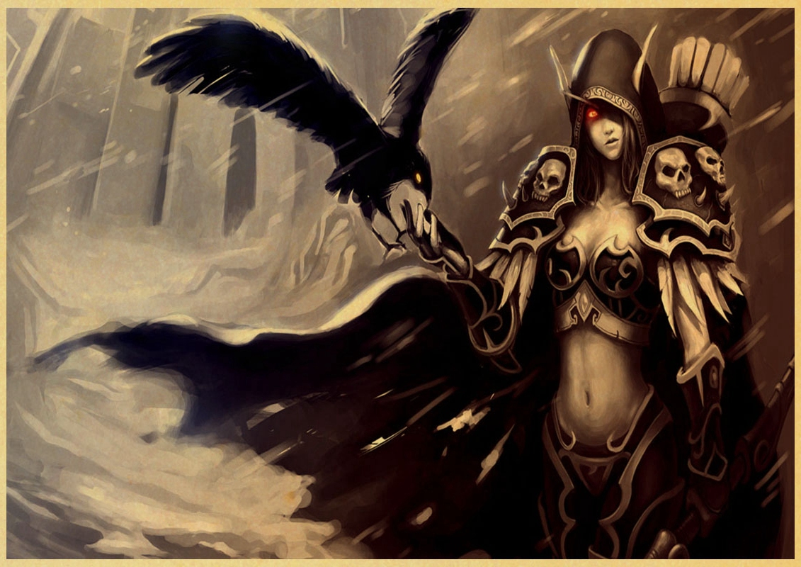 Game World Wow Poster Boys' Room Kraft Paper Warcraft Wallpaper Vintage Posters Home Wall - 5