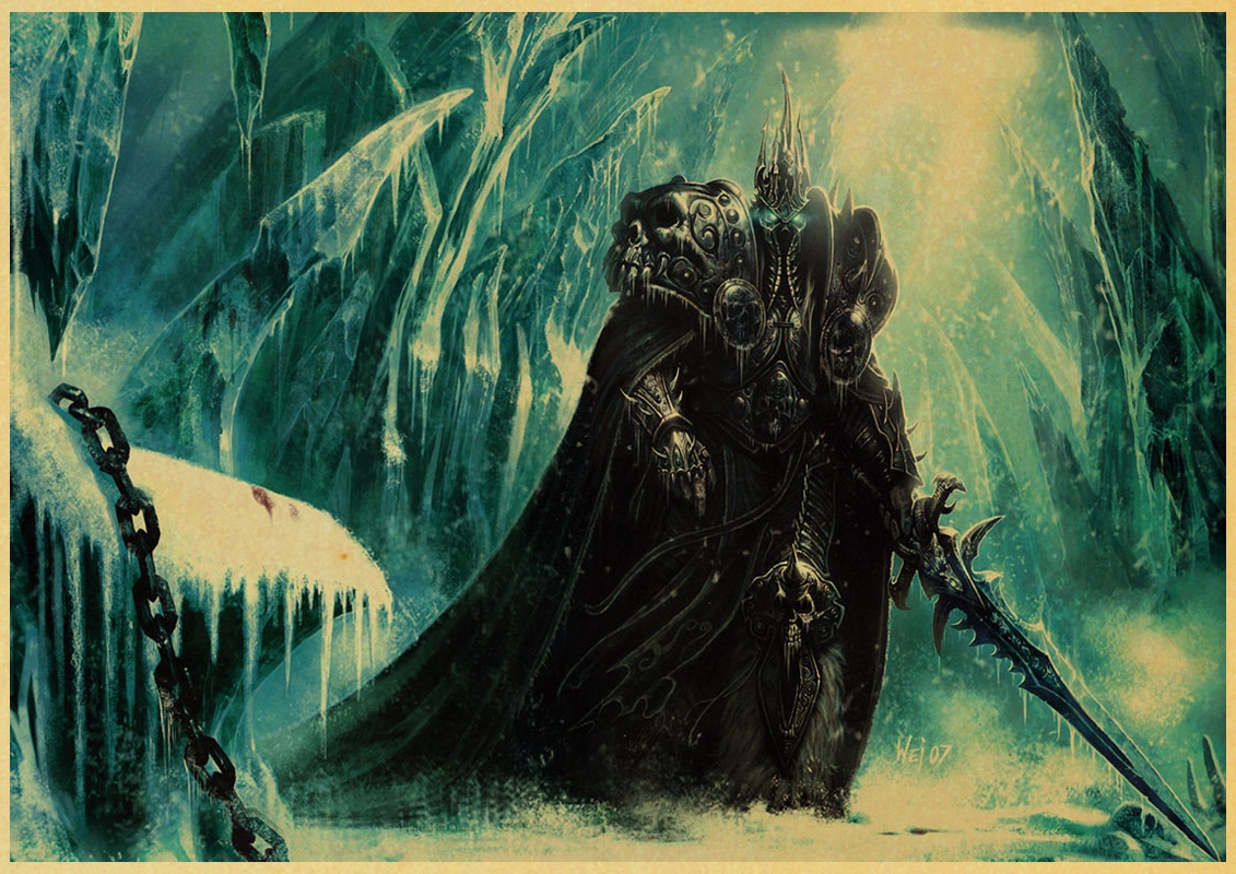 Game World Wow Poster Boys' Room Kraft Paper Warcraft Wallpaper Vintage Posters Home Wall - 6