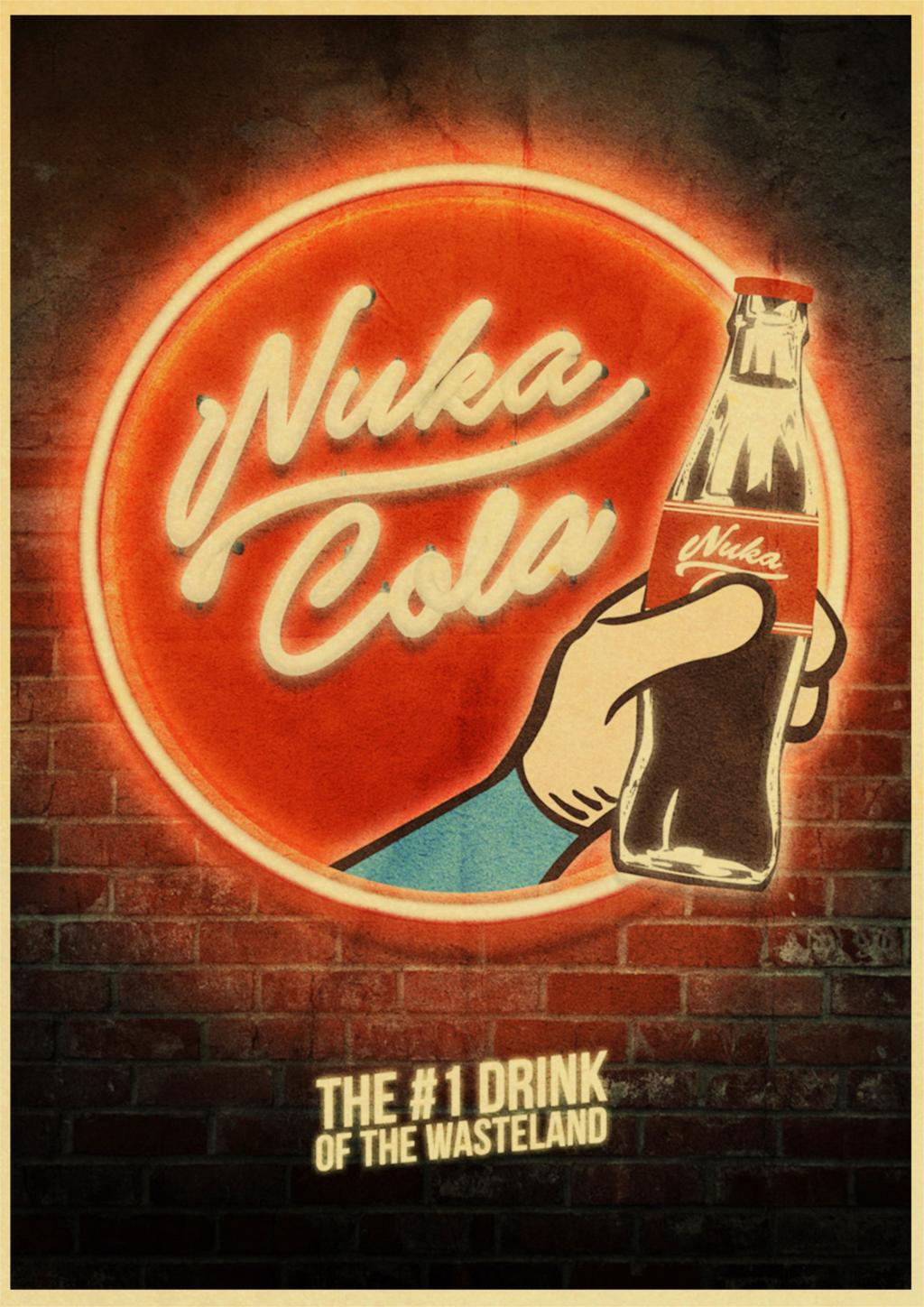 Nuka Cola Fallout 2345 Vintage Paper Poster Wall Painting Home 42x30 Cm 30x21 - 2