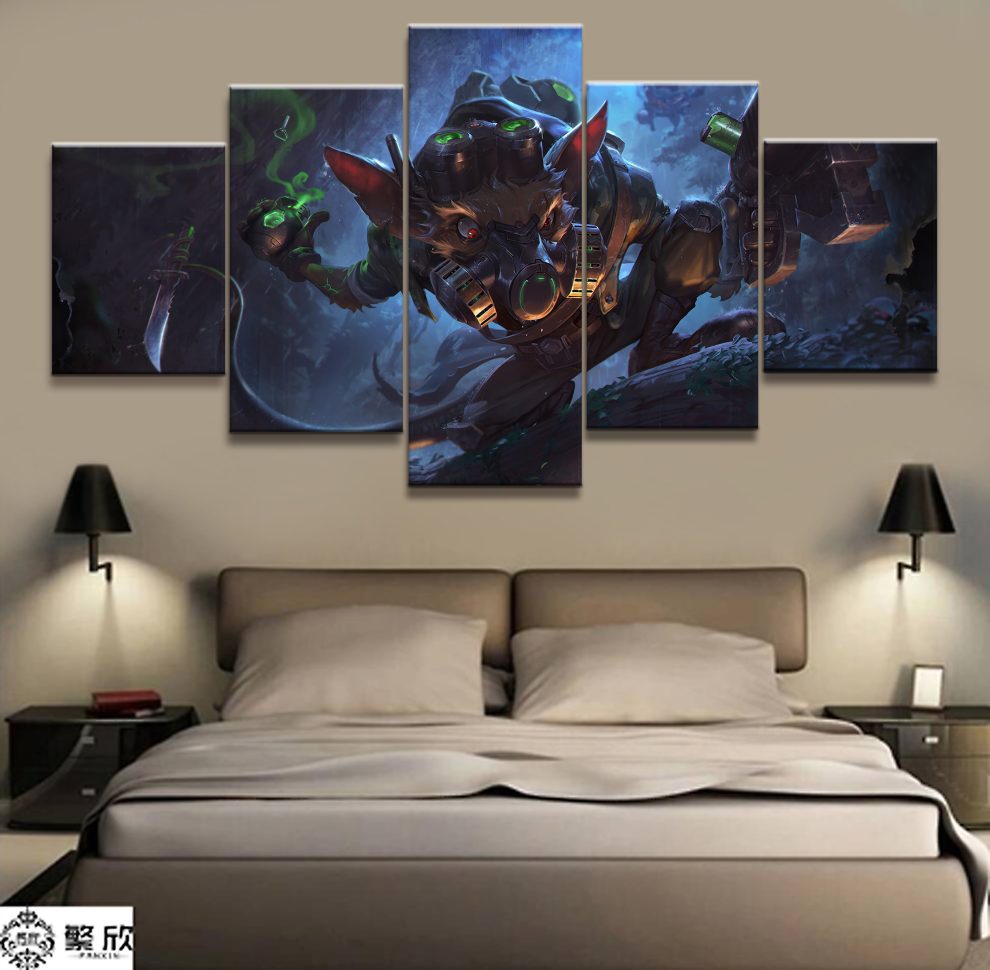 5piece League Of Legends Game Canvas Wall Art Modular Painting Poster