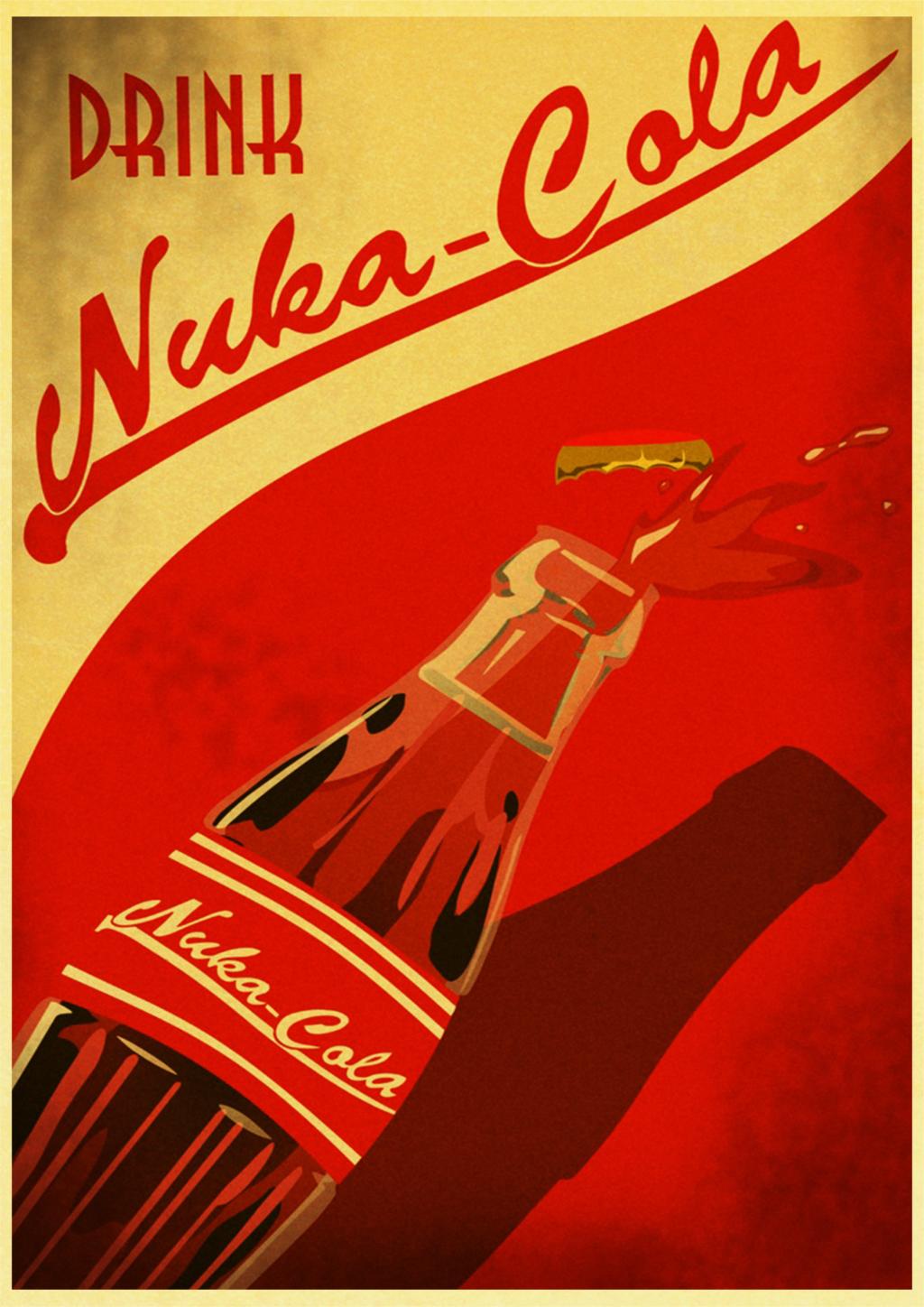Fallout 234 Nuka Cola Vintage Paper Poster Wall Painting Home 42x30 Cm 30x21 - 4