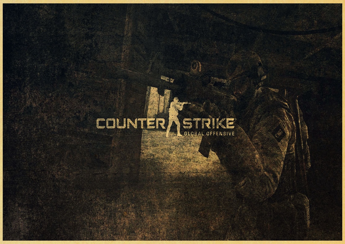 Counter-strike Cs Go Vintage Paper Poster Wall Painting Home 42x30 Cm 30x21 - 5