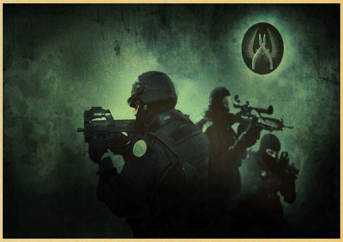 Counter-strike Cs Go Vintage Paper Poster Wall Painting Home 42x30 Cm 30x21 - 6