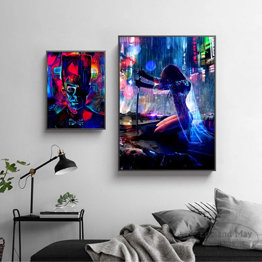 Cyberpunk 2077 Canvas Art Print Modern Wall Decor Bedroom Poster No