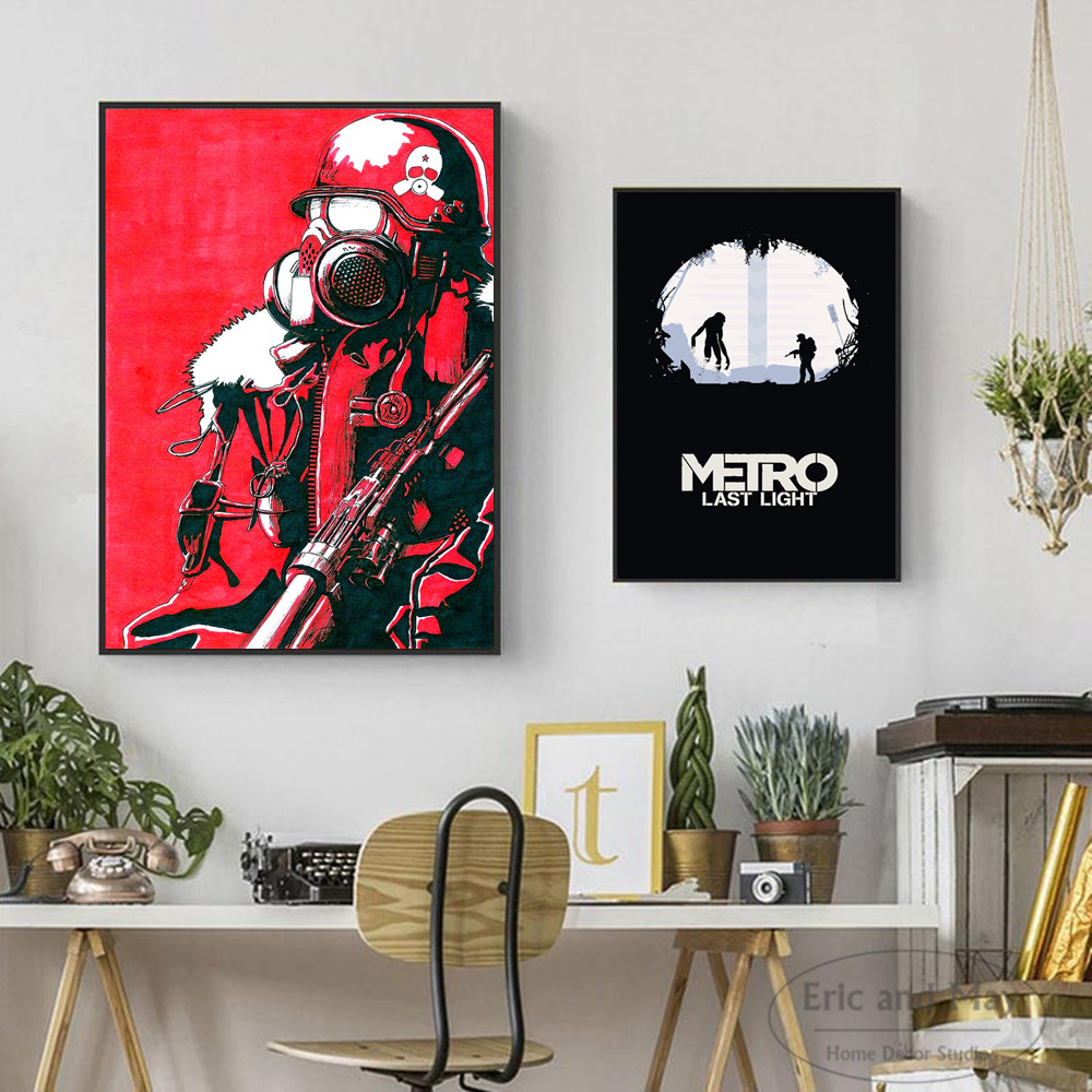 Vintage Metro 2033 Game Minimalist Posters Prints Wall Art Canvas Painting Living Room Home Unframed - 2