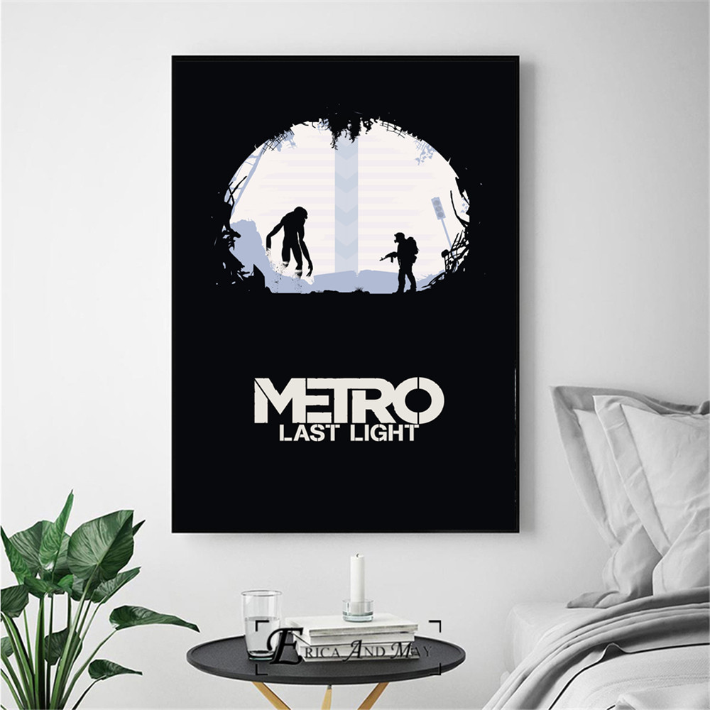 Vintage Metro 2033 Game Minimalist Posters Prints Wall Art Canvas Painting Living Room Home Unframed - 4