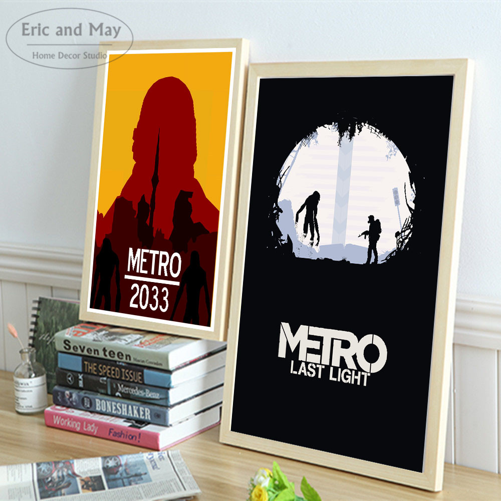 Vintage Metro 2033 Game Minimalist Posters Prints Wall Art Canvas Painting Living Room Home Unframed - 5
