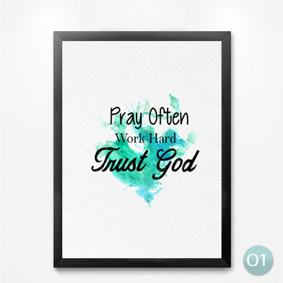 Hd2118 Pray More Worry Less Matthew Scripture Art Print Jesus Psalm Canvas Painting High Definition Poster - 3