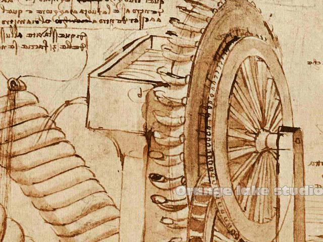 Da Vinci Manuscript Vintage Mechanical Painting Pure Cotton Canvas Wall Art Picture Home Living Room Print - 2