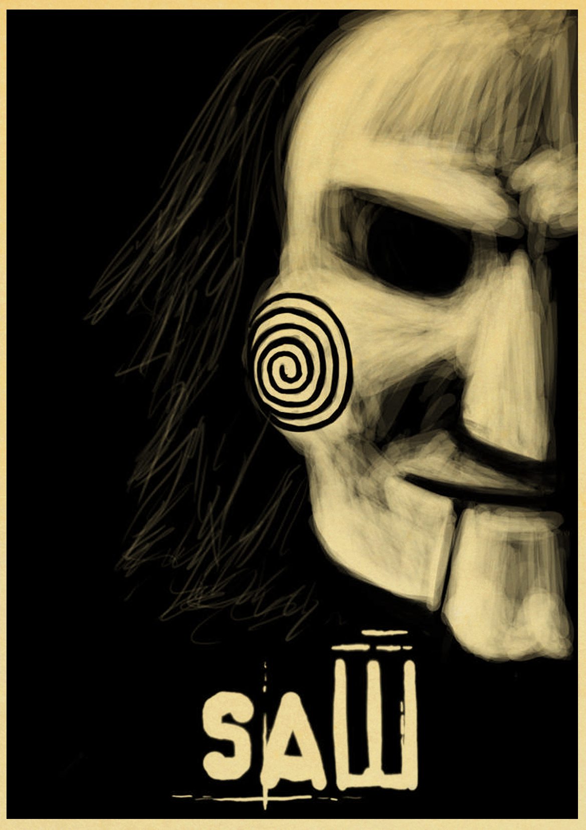 Vintage Classic Horror Movie Saw Poster Home Furnishing Decoration Kraft Paper Retro Printed Room Wall Painting - 4