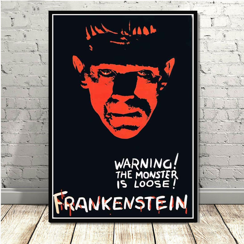 Frankenstein Universal Monsters Horror Movie Vintage Poster Prints Art Canvas Painting Wall Pictures Living Room Home - 5