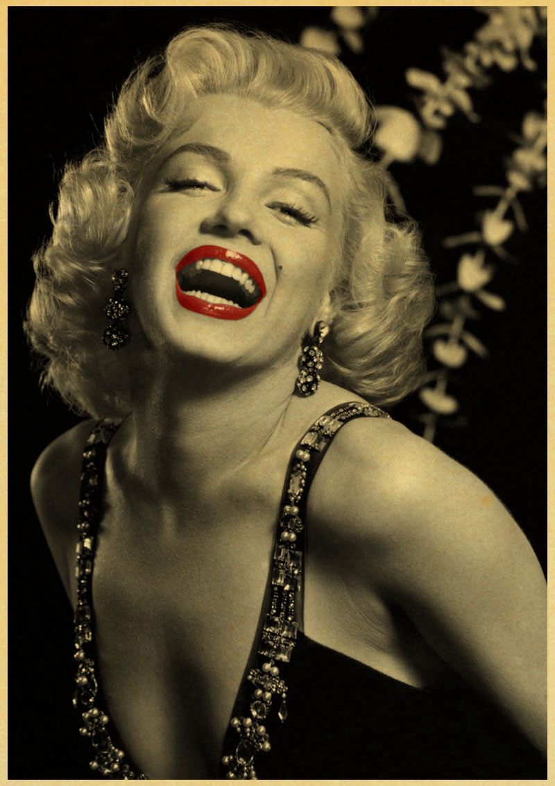 Famous Actress Marilyn Monroe Vintage Posters Kraft Paper High Poster Wall Sticker - 6
