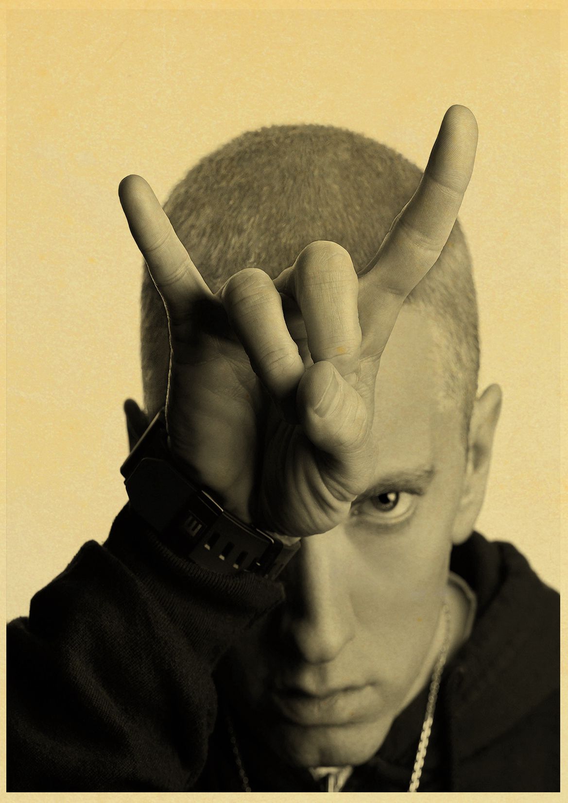 Vintage Singer Eminem Poster Painting Kraft Paper Home Bar Wall - 3