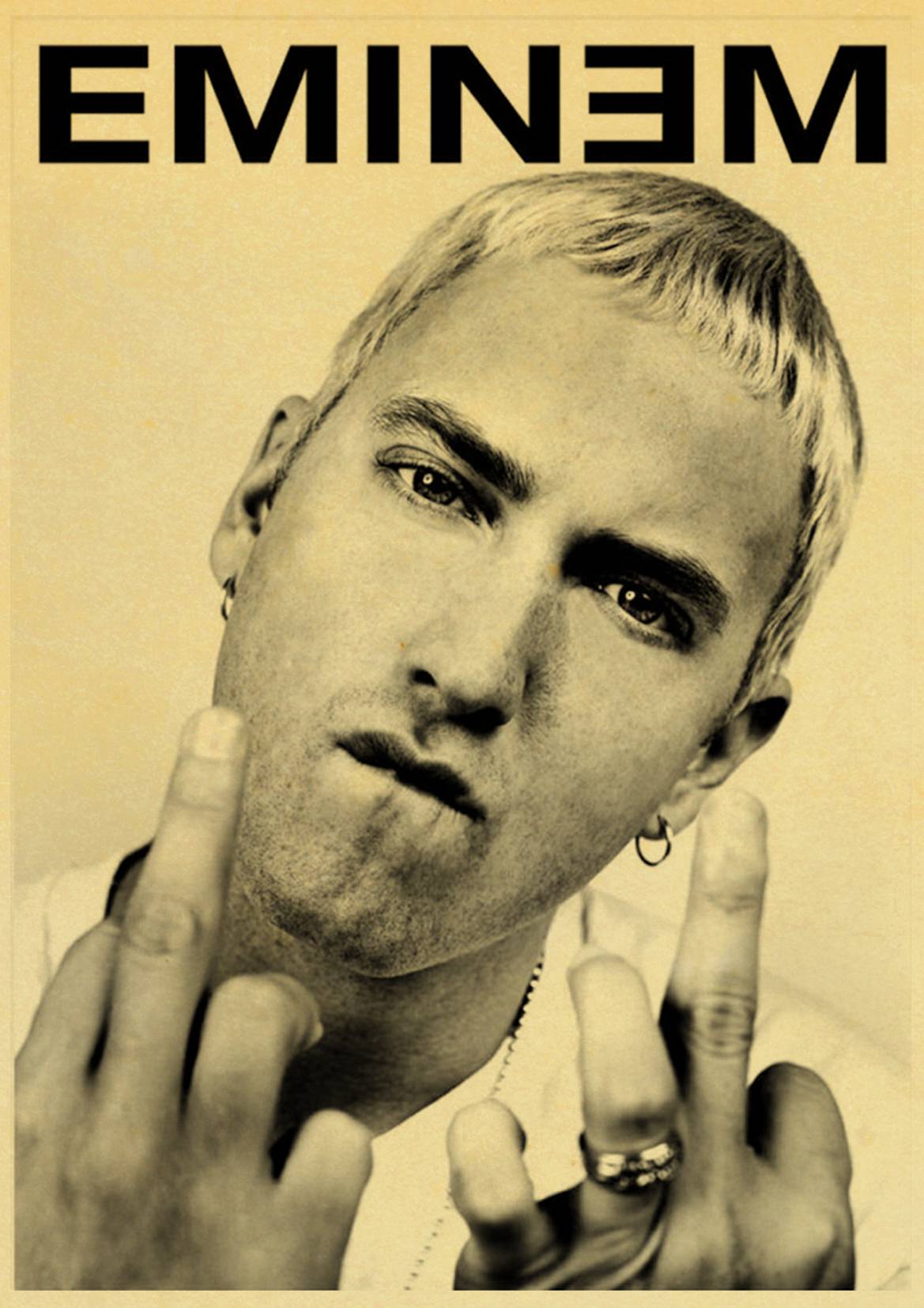 Vintage Singer Eminem Poster Painting Kraft Paper Home Bar Wall - 4