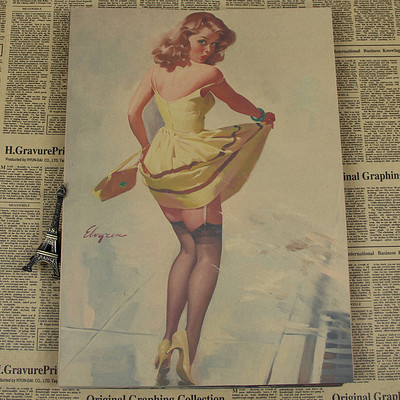 Vintage Paper Retro Poster - Pin Up -posters Cudi Postervintage Home Wall Sticker - 2