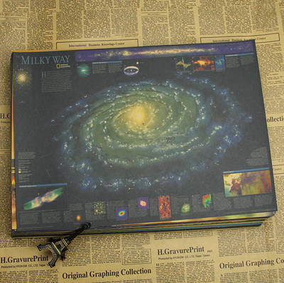 Astronomy Amp Space Vintage Retro Matte Kraft Paper Poster Wall Sticker Home Decora Earth Galaxy Moon Solar System Planets - 6