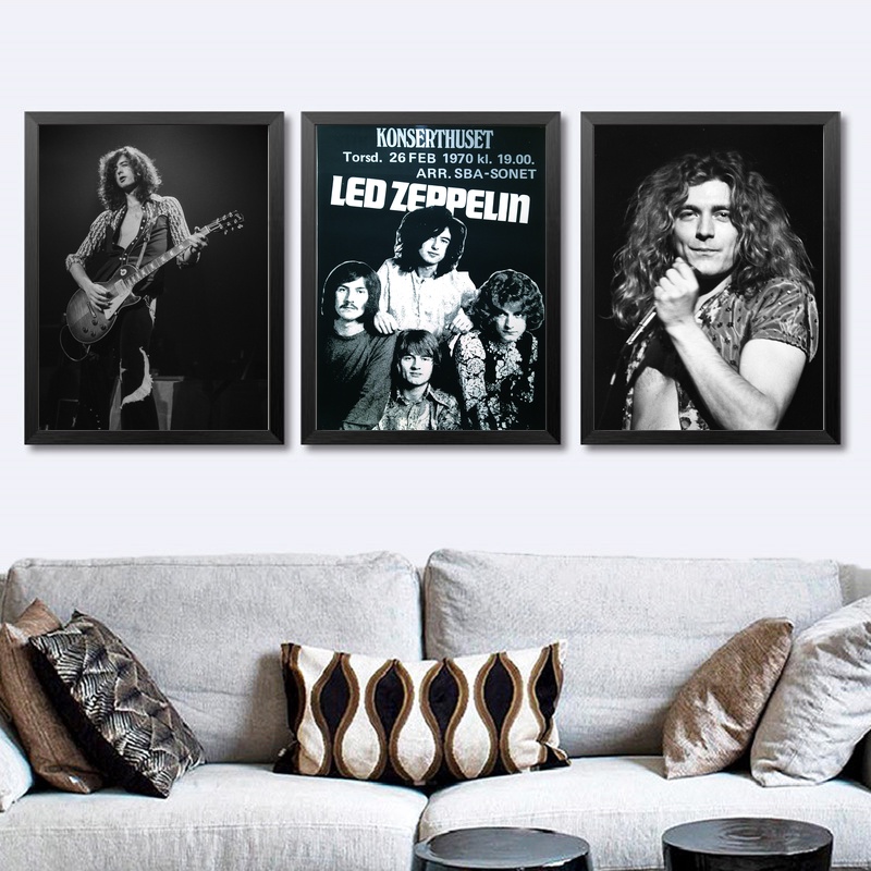Led Zeppelin Retro Vintage Music Tv Wall Art Silk Prints Poster Paintings Living Room No Frame - 3