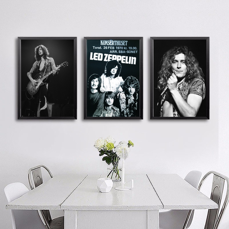 Led Zeppelin Retro Vintage Music Tv Wall Art Silk Prints Poster Paintings Living Room No Frame - 2