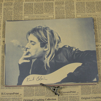 Home Wall Sticker Cobain Nirvana Frontman Kraft Retro Rock Posters Ke Teke This Poster Vintage Greeting Card - 2