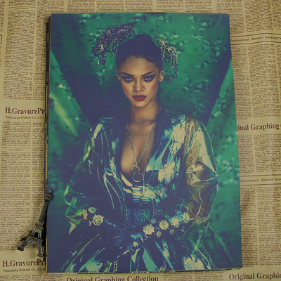 Singer Rihanna Retro Poster Home Wall Sticker Print Vintage Paingtings - 4