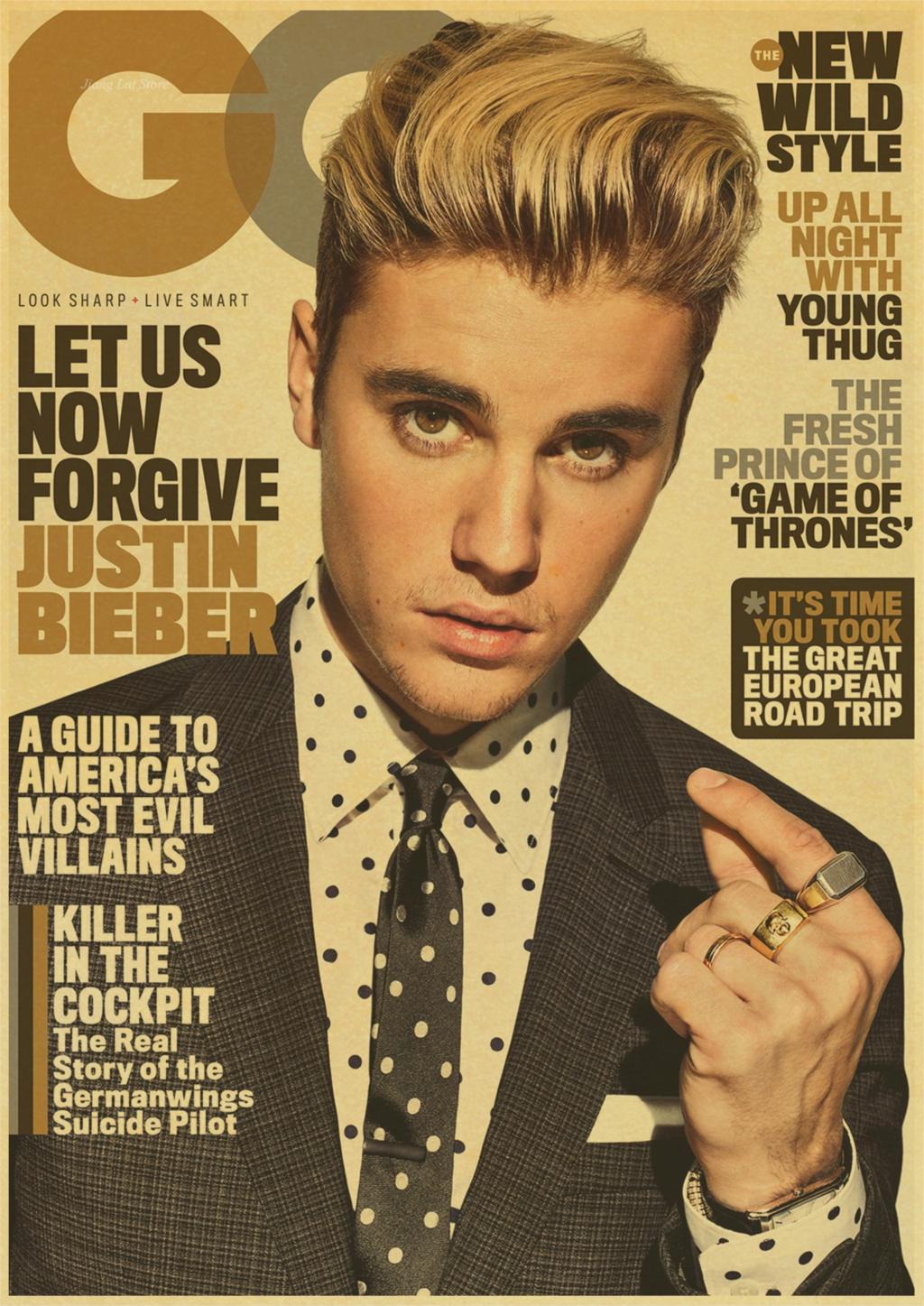 Friends Justin Bieber Vintage Paper Poster Wall Painting Home Decoration 42x30 Cm 30x21 - 2