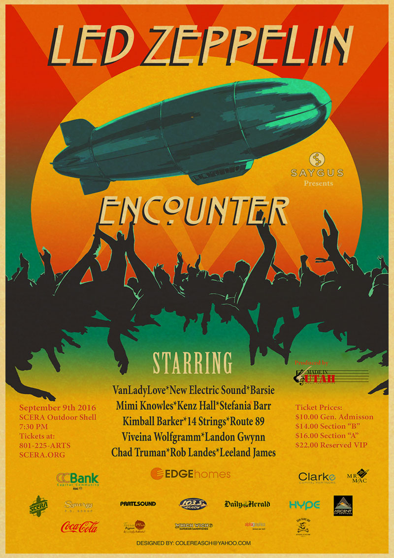 British Rock Band Led Zeppelin Retro Poster Vintage Wall Home Bar Cafe Core Decorative Painting - 5