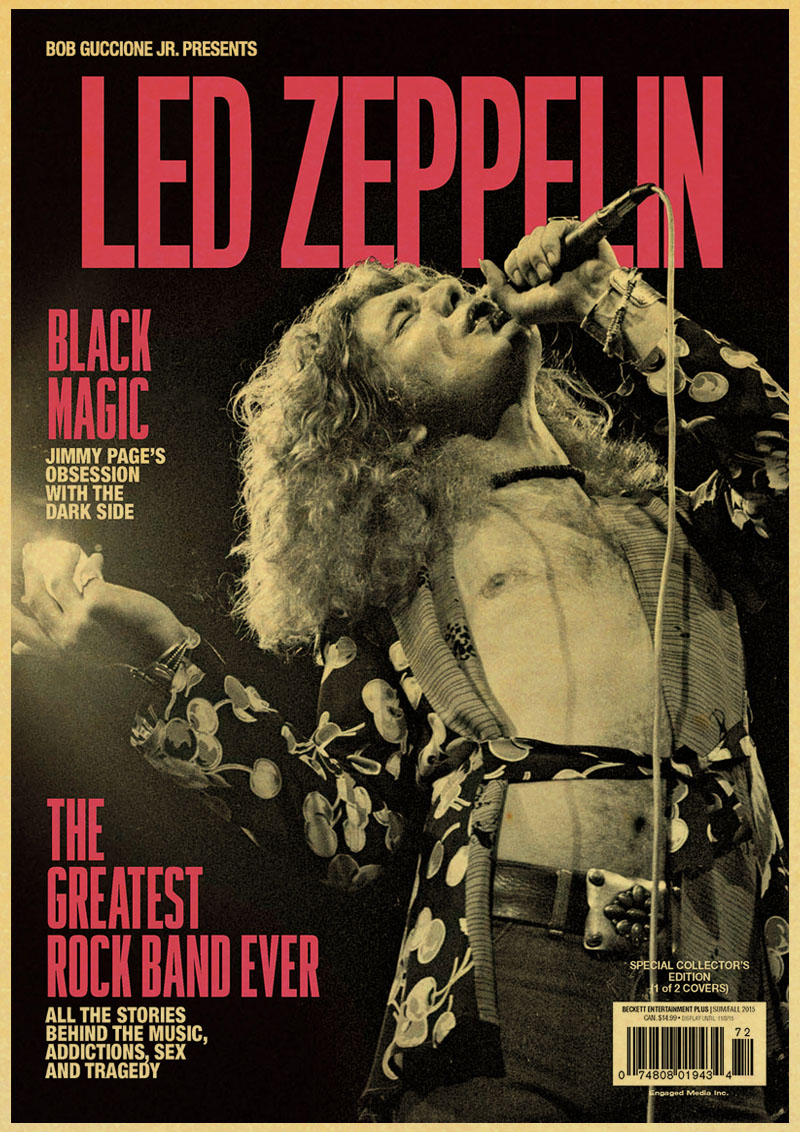 British Rock Band Led Zeppelin Retro Poster Vintage Wall Home Bar Cafe Core Decorative Painting - 6