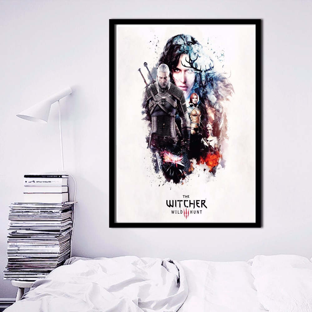Witcher 3 Game Vintage Canvas Art Print Painting Poster Room Home Wall Picture No Frame - 4